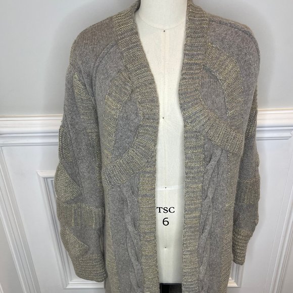 Knit Lux Oversized After Ski Snow Cardigan Sweater Coat / Jacket- Super Chic!